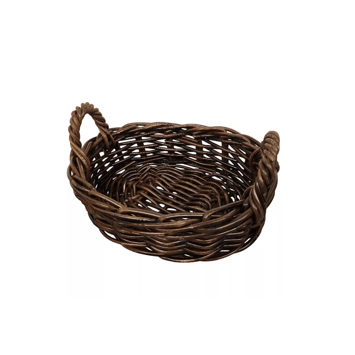 Corbeille Ovale Atlas Rotin Foncé 35x30