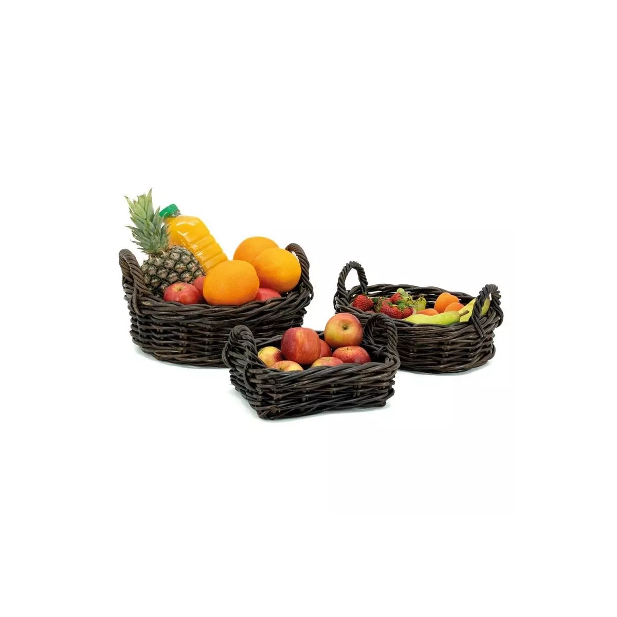 Corbeille Rectangulaire Atlas Rotin Foncé 40x30