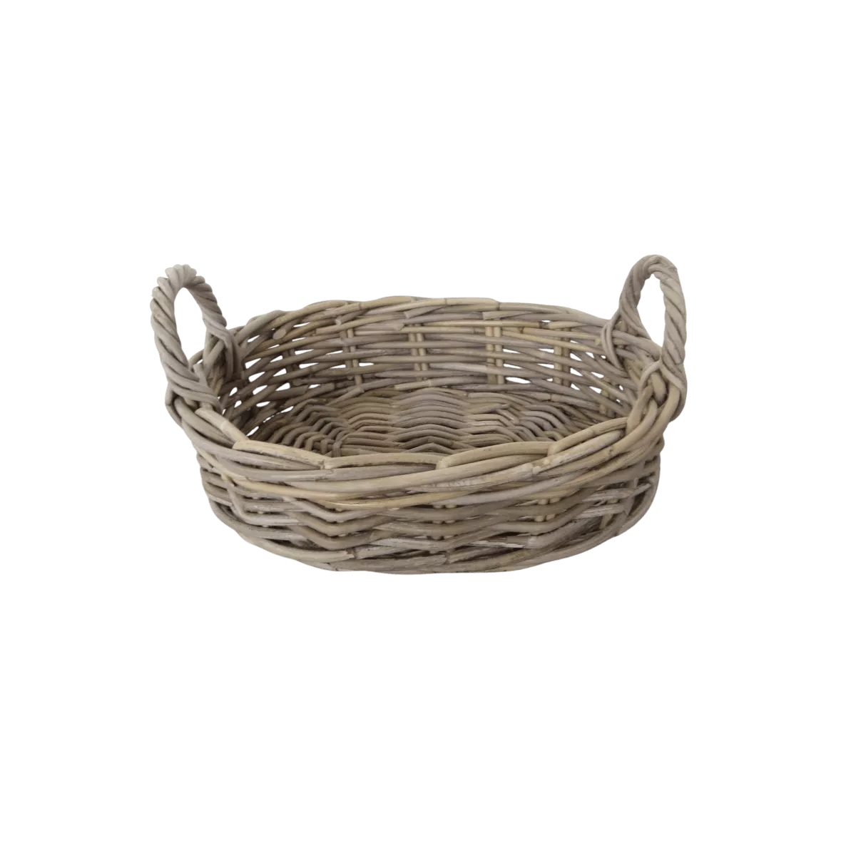 Corbeille Ovale Rotin Gris 34x29