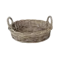 Corbeille Ovale Rotin Gris 34x29