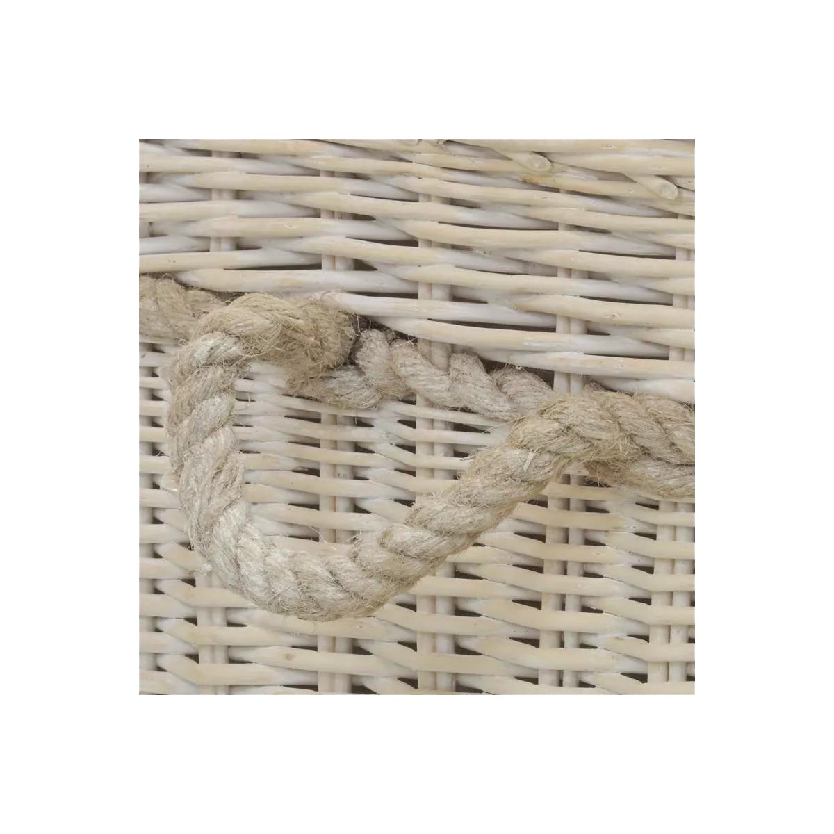 Coffre Osier Rosario Blanchi 35x35
