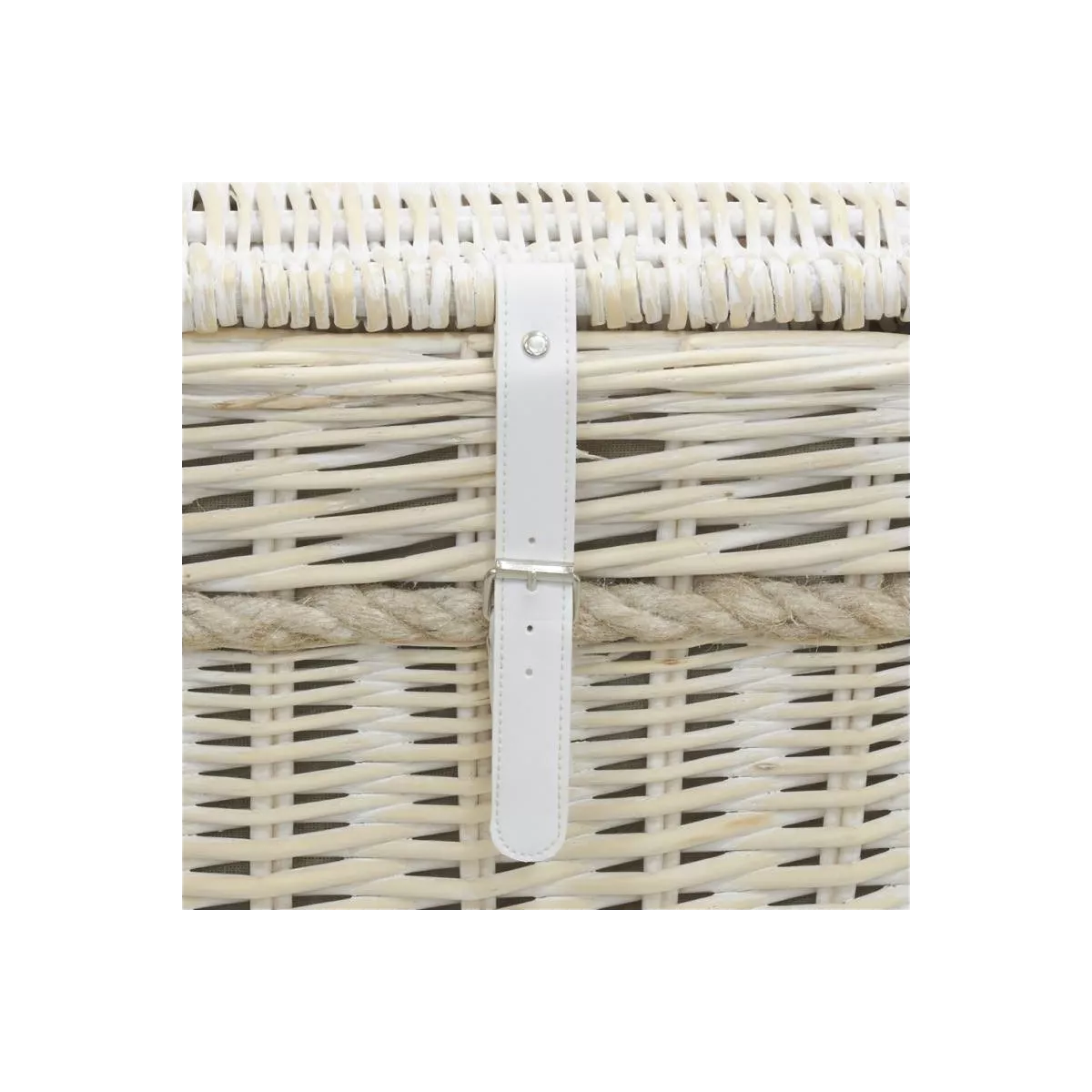Coffre Osier Rosario Blanchi 35x35