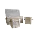 Coffre Osier Rosario Blanchi 35x35