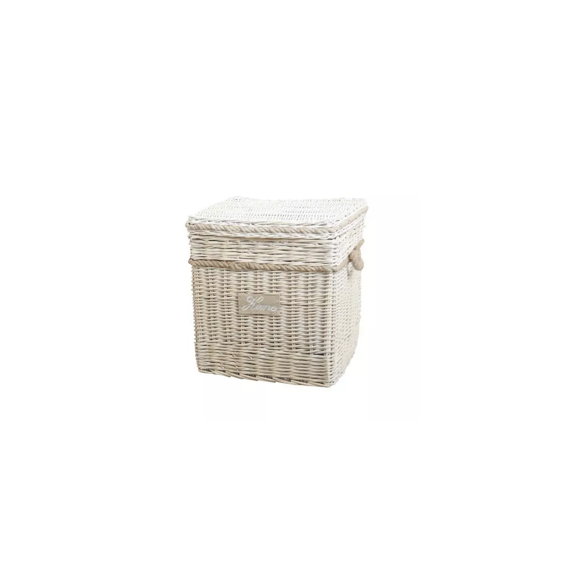 Coffre Osier Rosario Blanchi 35x35