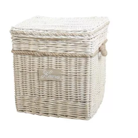 Coffre Osier Rosario Blanchi 35x35