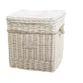 Coffre Osier Rosario Blanchi 35x35