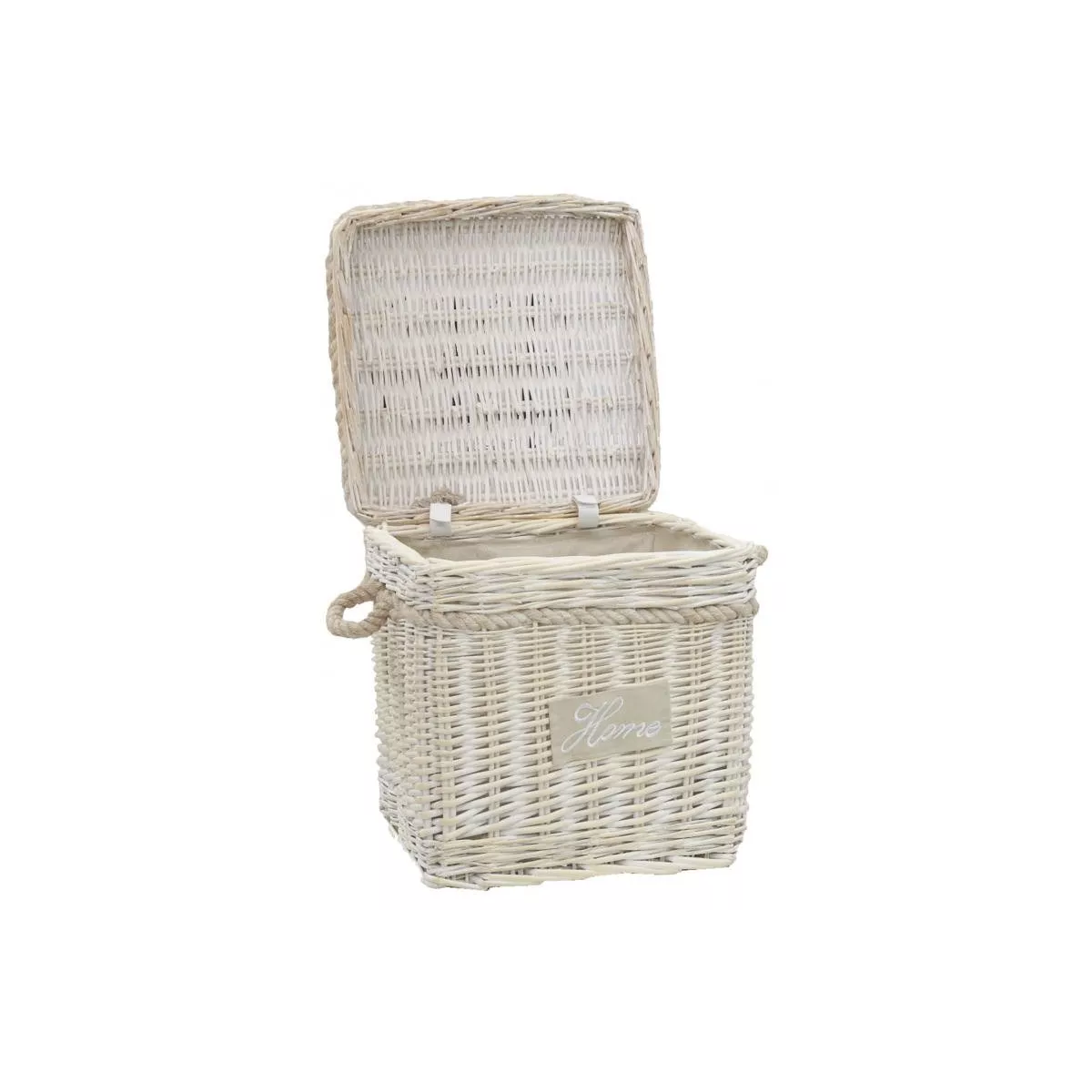 Coffre Osier Rosario Blanchi 35x35