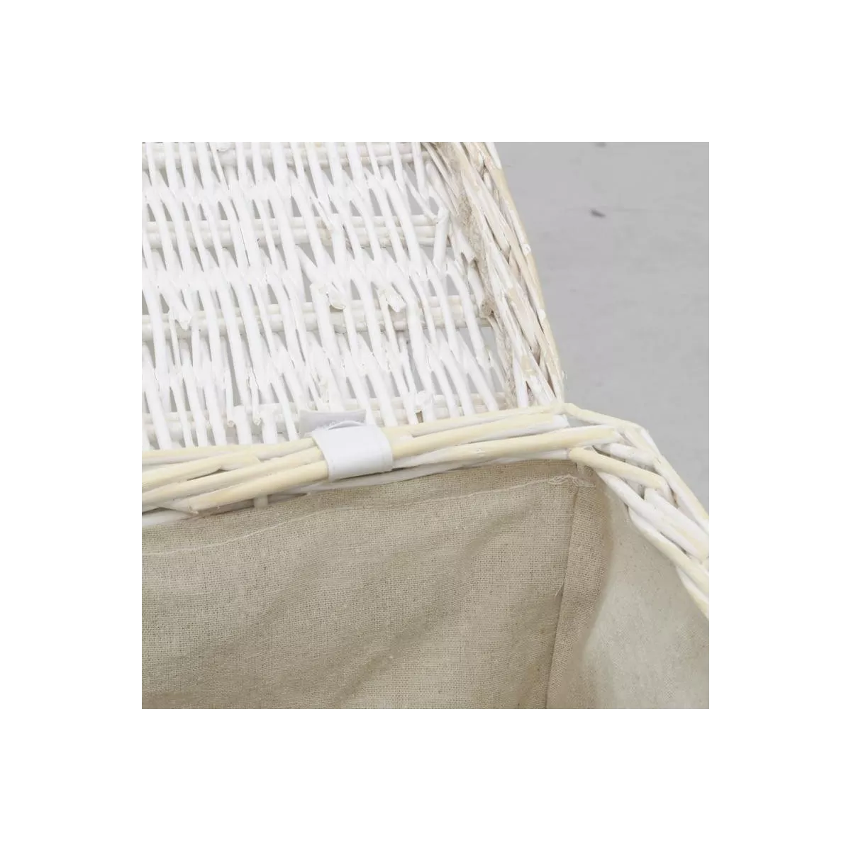 Coffre Osier Rosario Blanchi 35x35