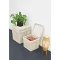 Coffre Osier Rosario Blanchi 35x35