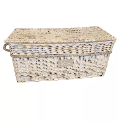 Coffre Osier Rosario Blanchi 35x35