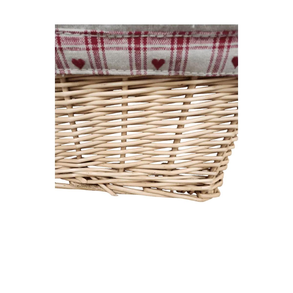 Corbeille en Osier Coeur 28x21