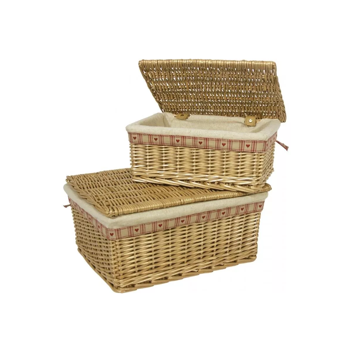 Corbeille en Osier Coeur 34x26
