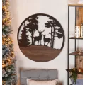 Décoration Murale Cerf dans cercle 60 cm