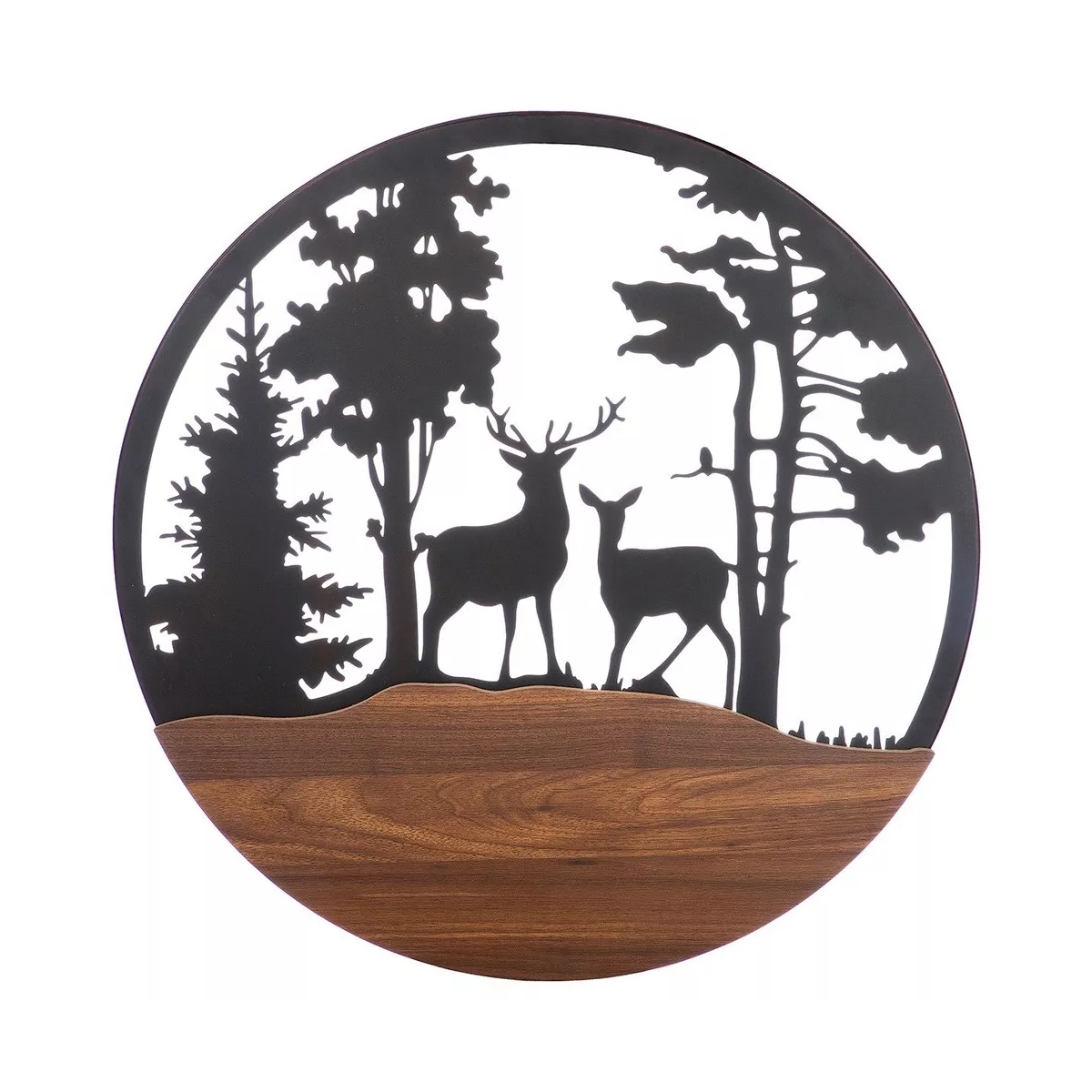 Décoration Murale Cerf dans cercle 60 cm