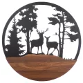 Décoration Murale Cerf dans cercle 60 cm