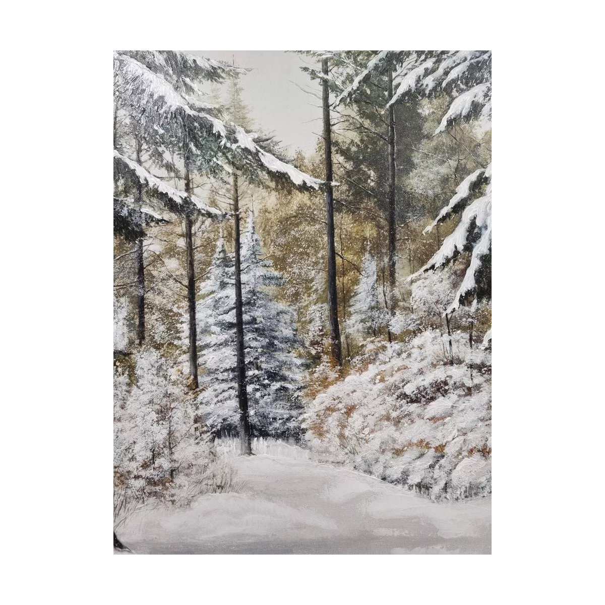 Tableau Sapins dans la Forêt 80x80