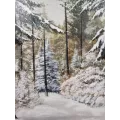 Tableau Sapins dans la Forêt 80x80