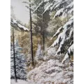 Tableau Sapins dans la Forêt 80x80