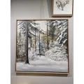 Tableau Sapins dans la Forêt 80x80
