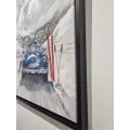 Tableau Skieuse avec Mercedes