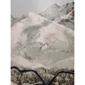 Tableau Skieuse avec Mercedes