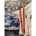 Tableau Skieuse avec Mercedes