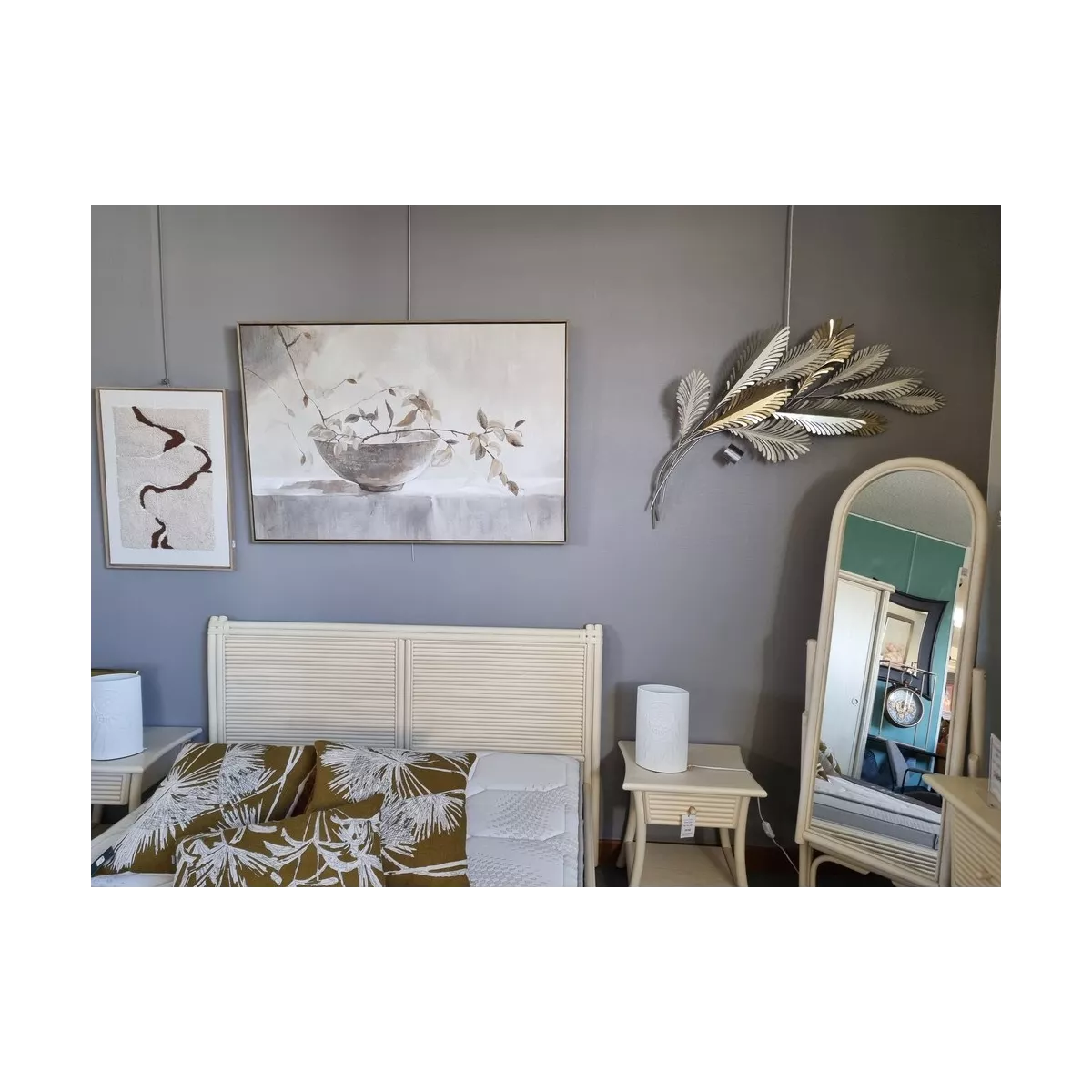 Décoration Murale Feuilles Or 120H