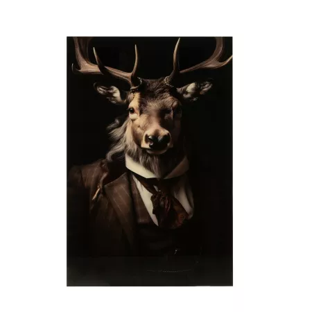 Tableau Cerf  Verre 60x90