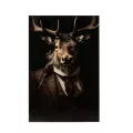 Tableau Cerf  Verre 60x90