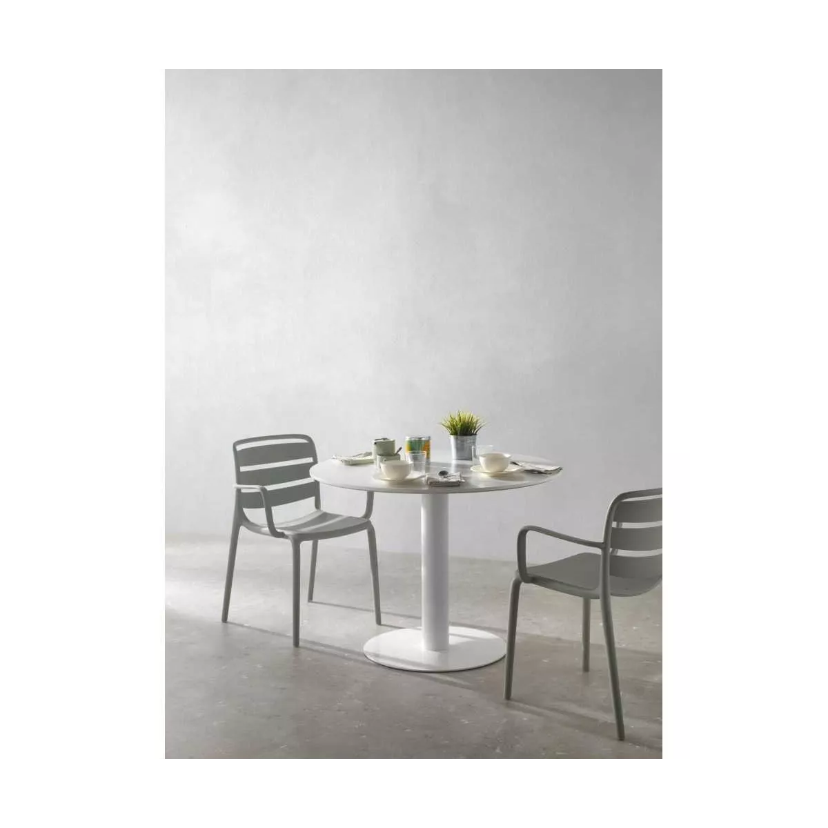 Table Abel ronde 100x100 Blanc