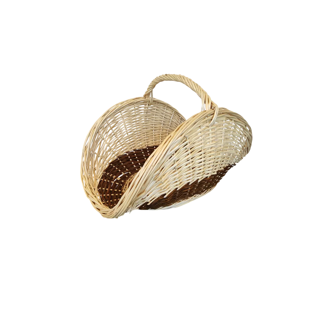 Panier à bois Clemence Osier Naturel 65x40
