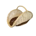 Panier à bois Clemence Osier Naturel 65x40