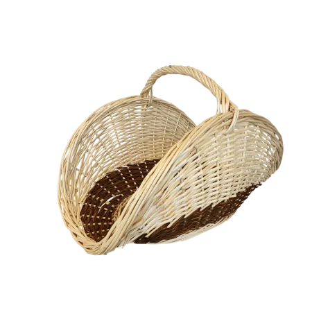 Panier à bois Clemence Osier Naturel 65x40