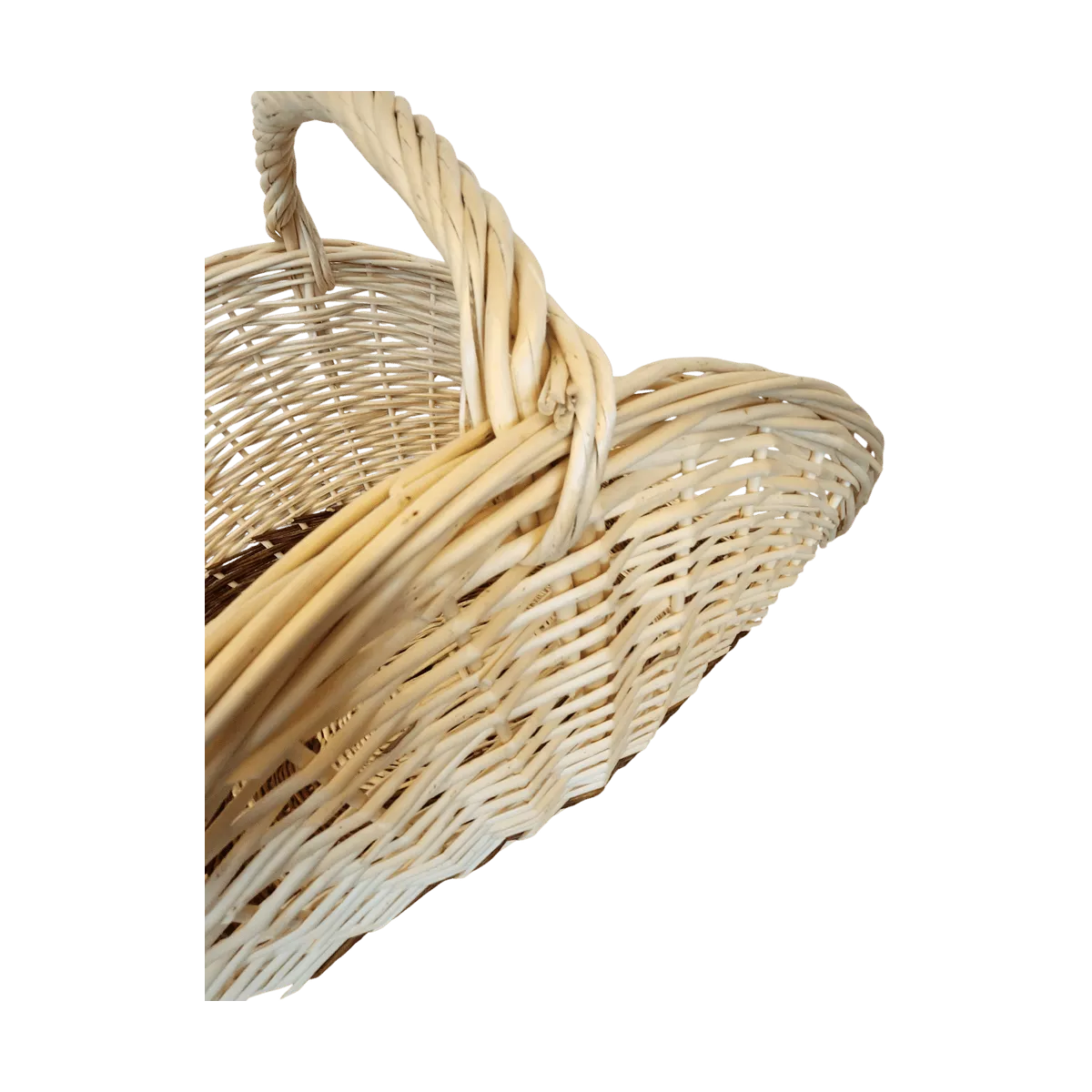 Panier à bois Clemence Osier Naturel 65x40