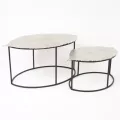 Série de 2 Tables Aluminium Erable 96/73