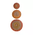 3 Decorations Murales Bananier Orange
