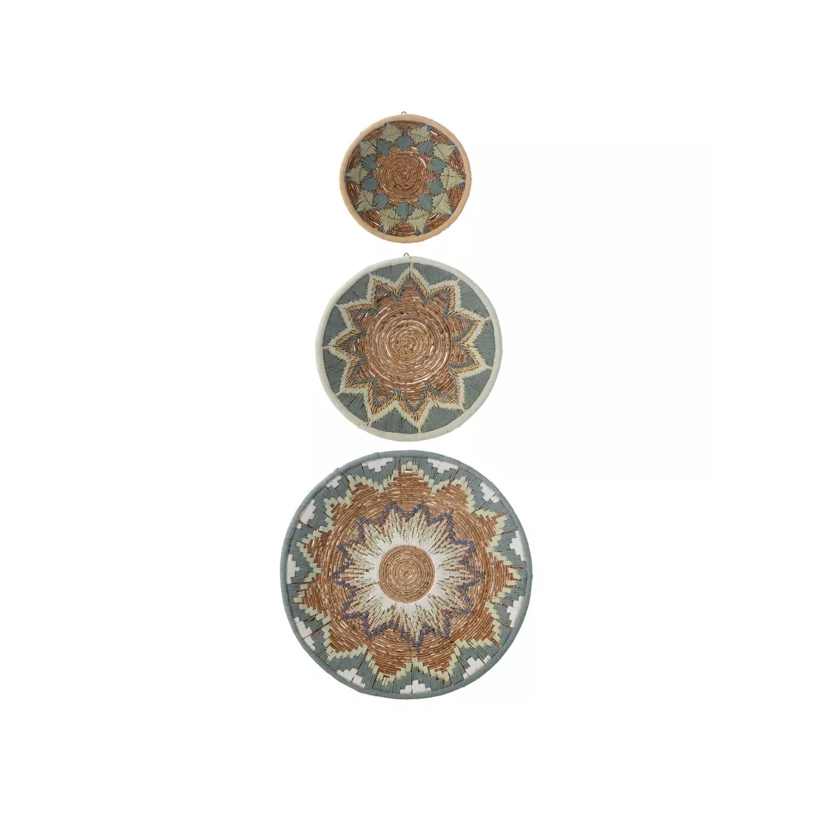 3 Decorations Murales Bananier Gris