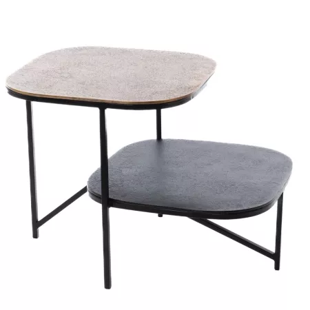 Table basse double plateau Aluminium