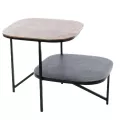Table basse double plateau Aluminium 72x53