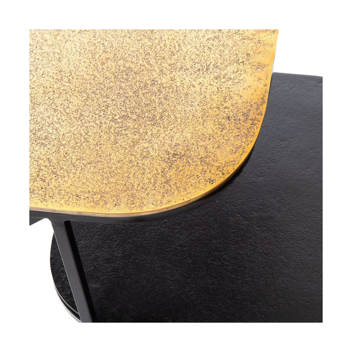 Table basse double plateau Aluminium 72x53