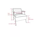 Fauteuil Huggy tissu Chiné Rouge