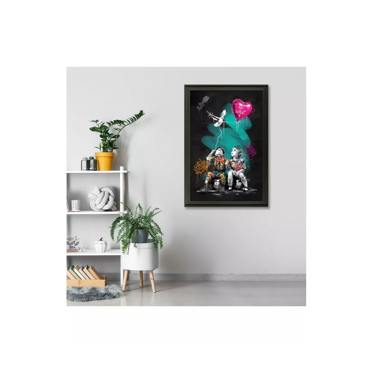 Tableau Romaric Garçon, la fille et la colombe 50x70