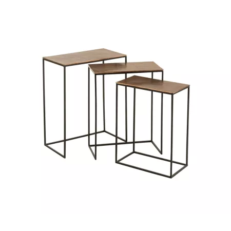 Console Série de 3 en Aluminium Rouille 53 cm