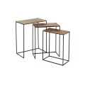 Console Série de 3 en Aluminium Rouille 53 cm