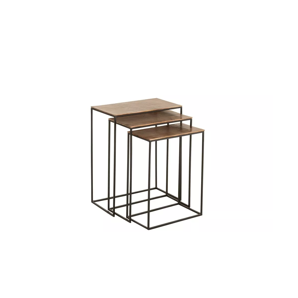 Console Série de 3 en Aluminium Rouille 53 cm