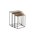 Console Série de 3 en Aluminium Rouille 53 cm