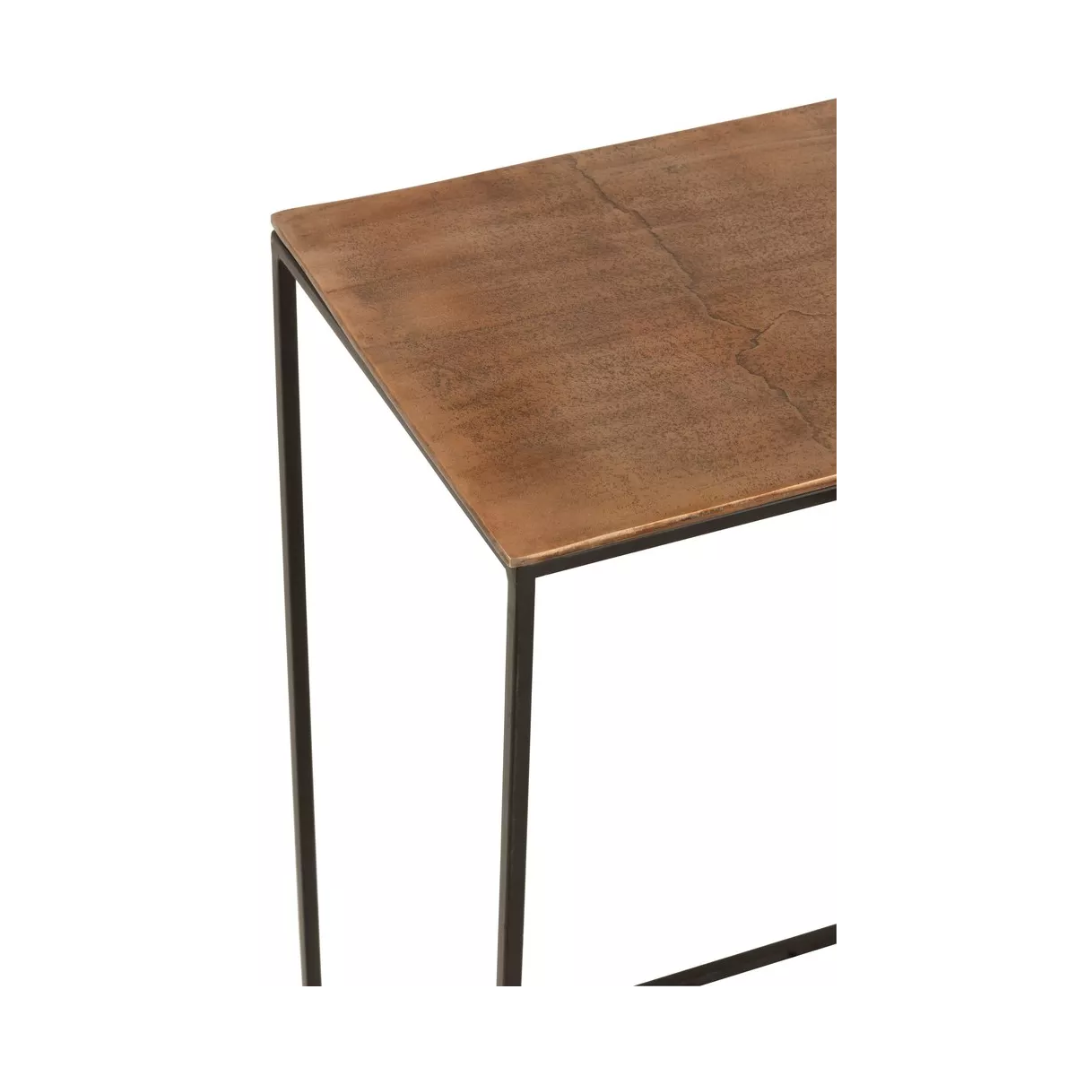 Console Série de 3 en Aluminium Rouille 53 cm