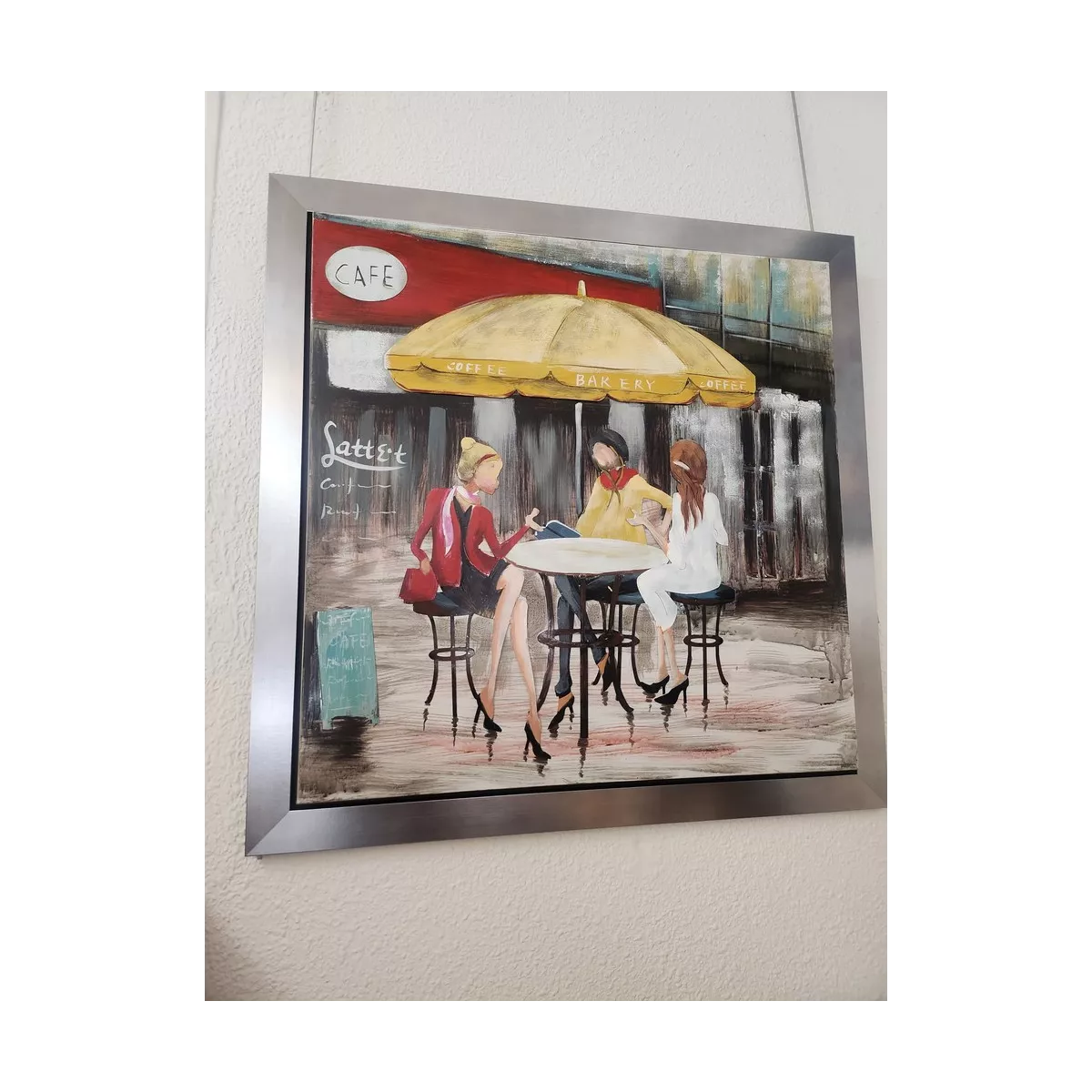 Tableau 3 Copines au Café 92x92