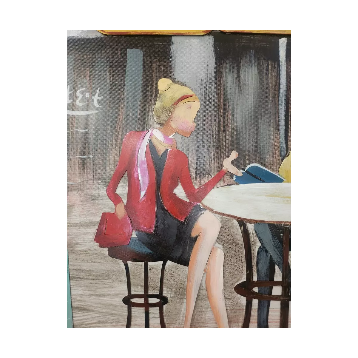 Tableau 3 Copines au Café 92x92