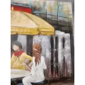 Tableau 3 Copines au Café 92x92